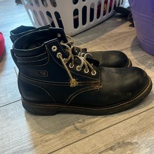 Steel toe work boots-size 10 men’s